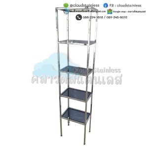 ชั้นวางของสแตนเลส ชั้นวางสแตนเลส ชั้นทึบสแตนเลส ชั้นซี่สแตนเลส+ถาด shelf ชั้นวางหิน ชั้นวางหินอ่อน ชั้นวางกระจก